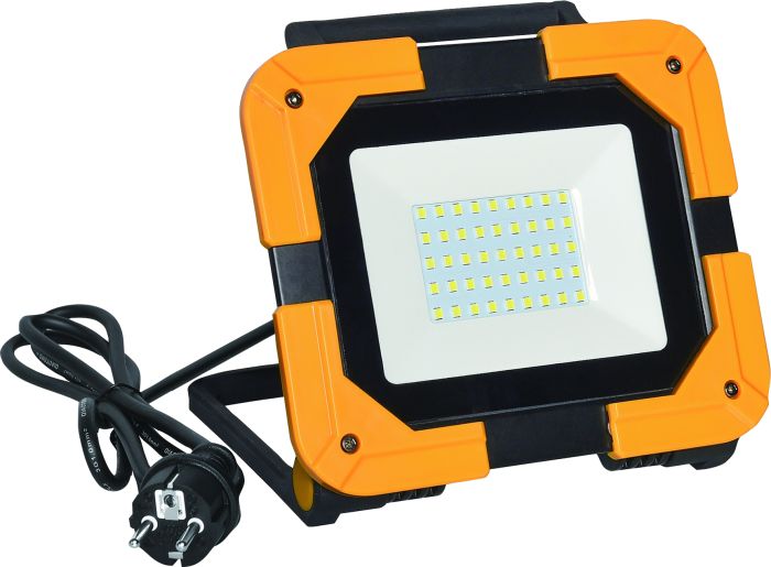 LED prožektor käepidemega, 30W, 2700lm, IP65, kollane
