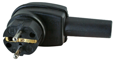 Pistik maandusega must (kumm) IP44 16A