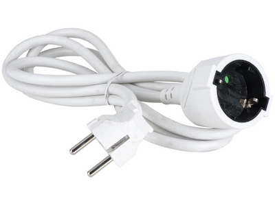 Jätkujuhe 3m 3x1,5 paind kangaskaabel IP20 valge