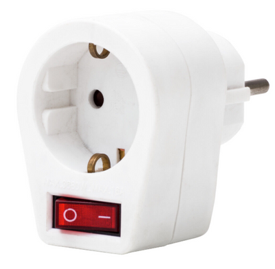 Adapter pesa+lüliti valge 16A