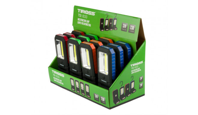LED taskulamp 3W COB 3×AAA must