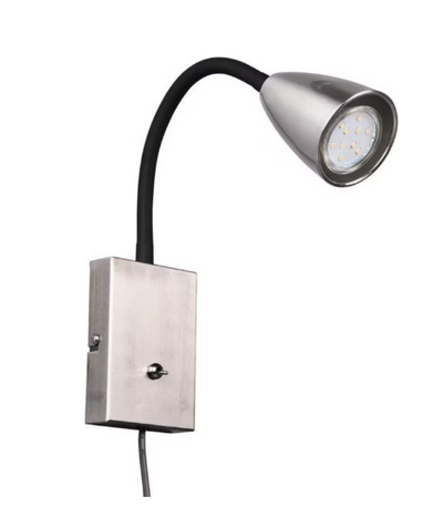 Seinavalgusti Wanda, GU-10, 10W, IP20, harjatud teras
