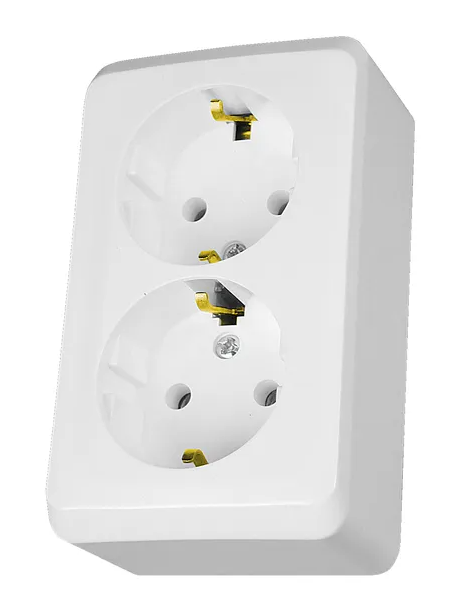 Pistikupesa m-ga 2-ne pp valge PRIMA