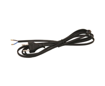 Pistikuga juhe 3 m 2×0,75 mm² IP20 must