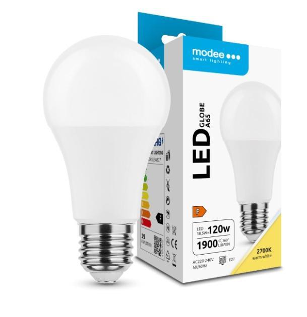 LED lamp E27 A65 18.5W 1900 lm 2700K