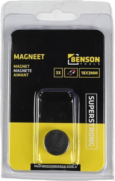 Ülitugevad magnetid, Ø 18 × 3 mm, 3 tk pakis