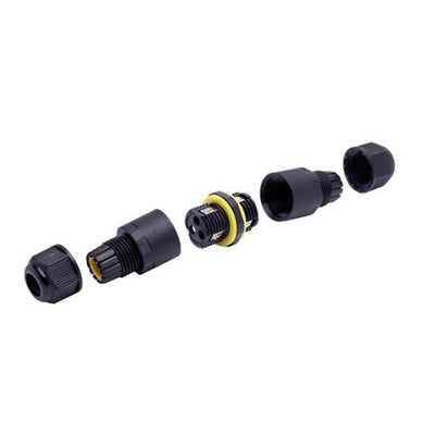 Ühendusmuhv IP68 mini 3×1,5 mm² kaablile 3–9 mm must