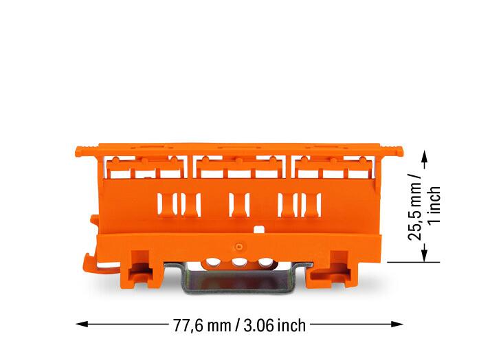 WAGO DIN-liistu adapter 221-seeriale 4 mm² oranþ