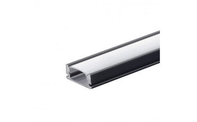 LED alumiinium profiil 17,4×7 mm 2 m must IP20