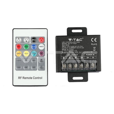 RGB LED-riba kontroller puldiga 12–24V 240–480 W 3 kanalit IP20