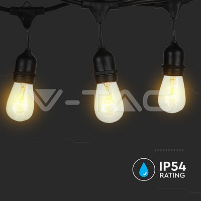 Valgusti tulede kett 5m 10xE27 pesale 4000K IP54