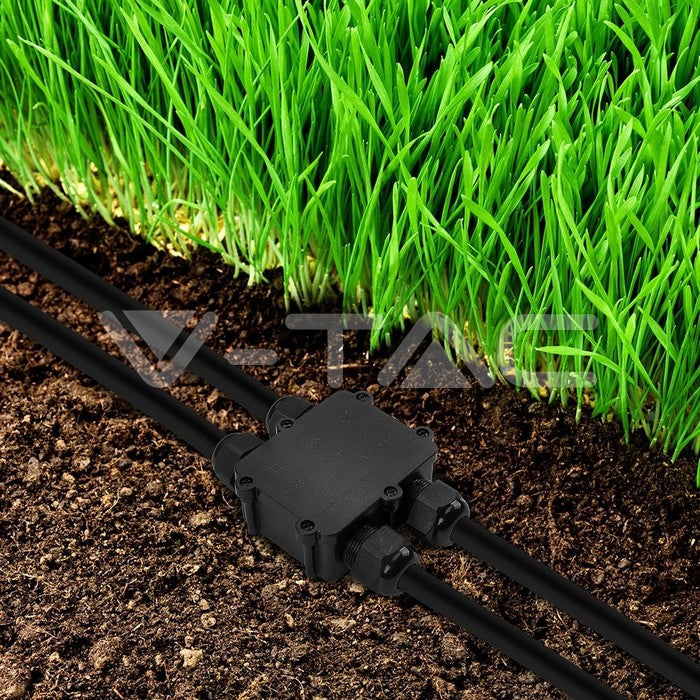 Veekindel ühenduskarp klemmidega 4P 8–12 mm IP68 must