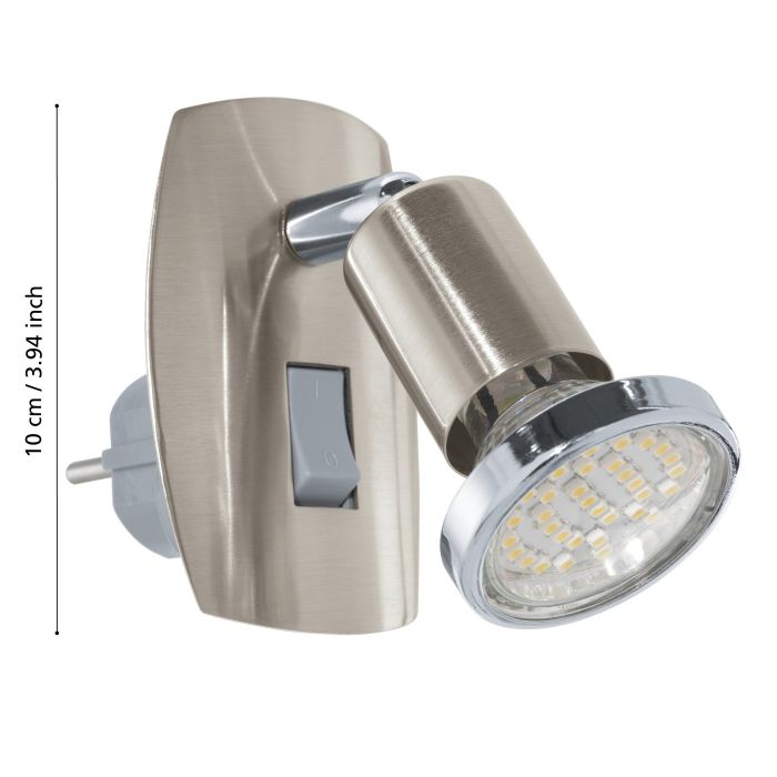 Seinalamp mini GU-10 250lm 3000K satiin IP20