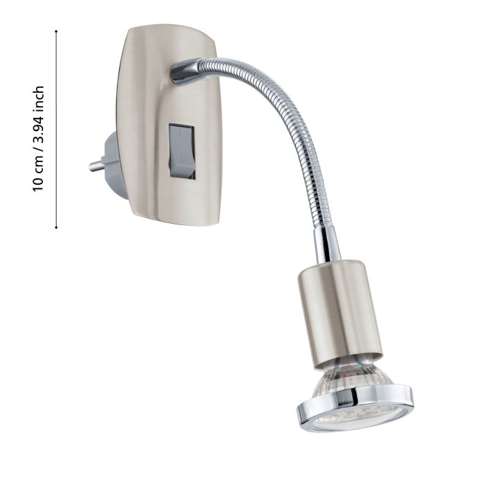 Seinalamp mini GU-10 250lm 3000K satiin IP20