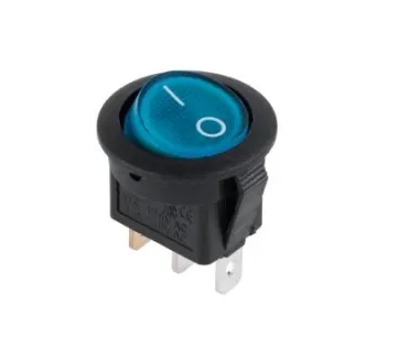 Klahvlüliti ON-OFF 6A sinine ümmargune indikaatoriga