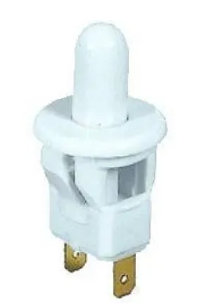 Nupp valge OFF-(ON) 19mm 2,5A impulss