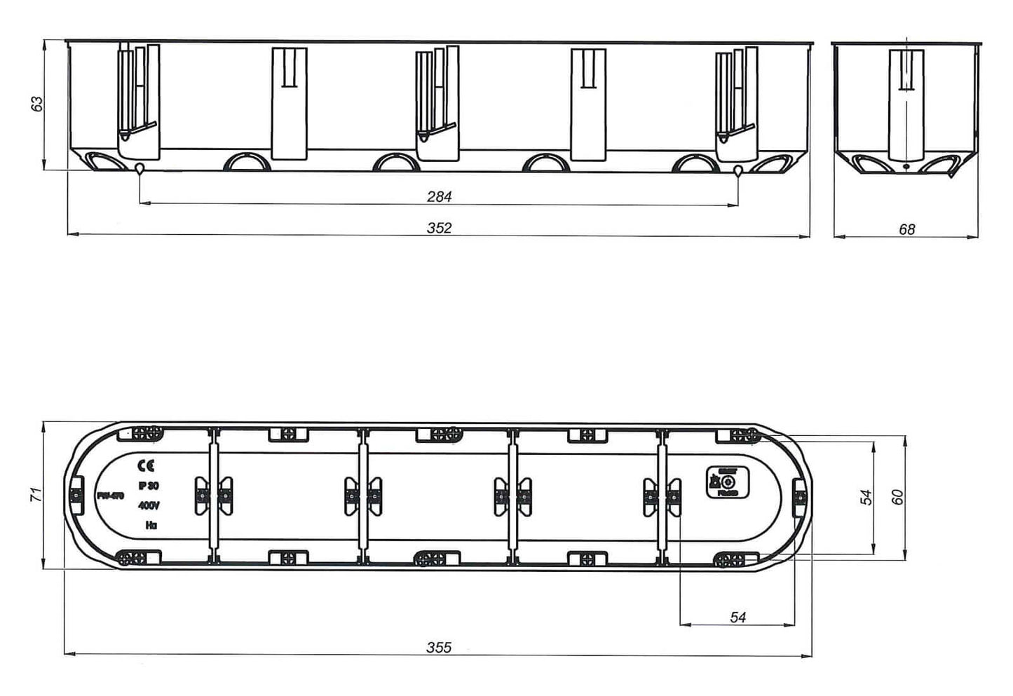 Kipsitoos 68mm 5-ne sinine halogeenivaba