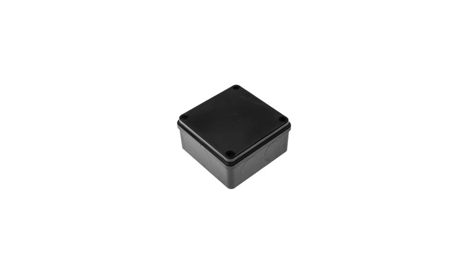 S-dėžutė Jungiamoji dėžutė 100 × 100 × 50 mm IP65 juoda, atsparus UV spinduliams