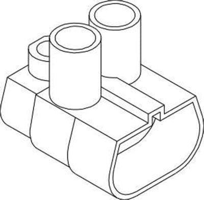 Tupikklemm Al/Cu 2×6 mm² Boxline 2-BK 2/60