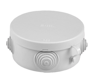 Harukarp ümmargune helehall IP55 D85mm H40mm