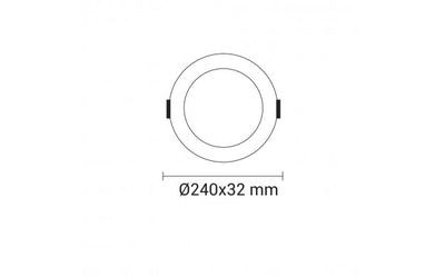 Ripplaevalgusti LED 24W 2100lm 3000K DIM IP44 220-240V