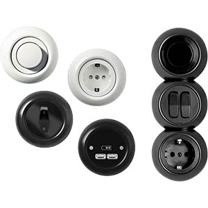 Raam 1x ümmargune, jätk, must RENOVA