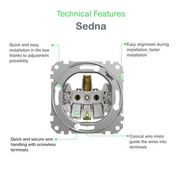 Europesa IP44 süv. must, antratsiit SEDNA