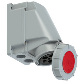 Jõupesa seinale 63A 5P 6H 400VAC IP67 (ava M40+2xM32), CEE