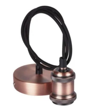 Valgusti kaabel pesaga E27 vask metall