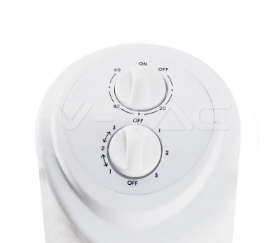 Tornventilaator 45W valge põrandale