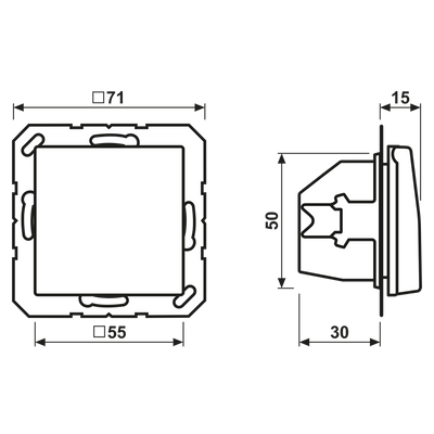 Pistikupesa IP44 süv. Valge