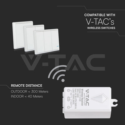 Vastuvõtja juhtmevabale lülitile 230V 10A/1000W valge IP20