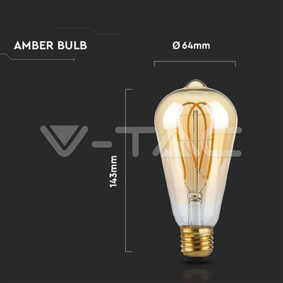LED lamp E27 4,8W 300lm 1800K FIL