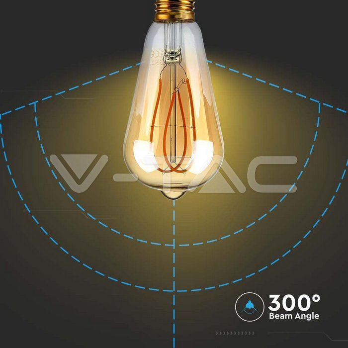 LED lamp E27 4,8W 300lm 1800K FIL