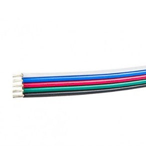 RGBW juhe 5x0,3 mm 12-24V sinine/punane/roheline/must/valge
