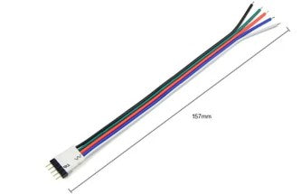 Painduv ühendusjuhe RGB+White LED-ribale, pin-otsaga