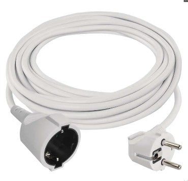 Jätkujuhe 7 m H05VV-F 3G1,5 mm² IP20 valge