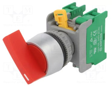 Pöördlüliti Auspicious LRS22-2-O-R-2 Ø22 mm punane 2-positsiooniline