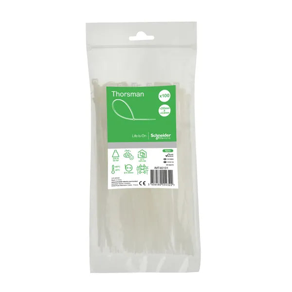 Kaabliside 4,8x200mm valge