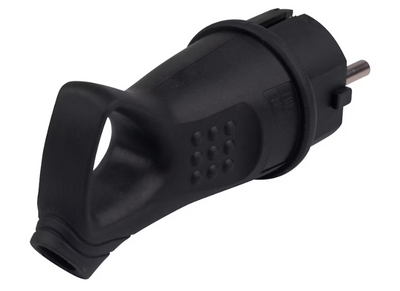 Pistik (tõmmatav) must (kumm) IP44 16A