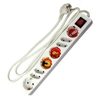 Pikendusjuhe 1,5m 8pesa (4+4)+lüliti IP20 valge