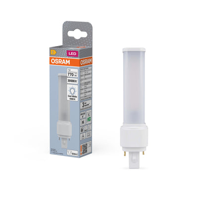 LED kompaktlamp G24d-2 7W 770 lm 4000K 148 mm 220...240V valge