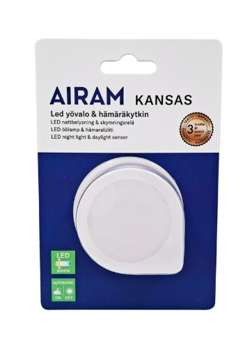 Öövalgusti Kansas hämaralülitiga 0,4W 1,5lm