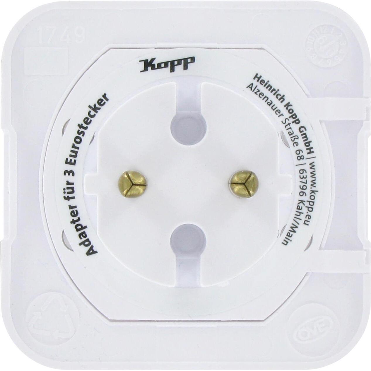 Üleminekuadapter 3x2,5A EURO valge