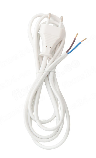 Pistikuga juhe 2m valge 2x0,75mm2