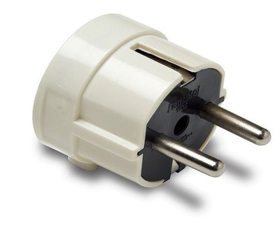Pistik maandusega valge 16A 250V