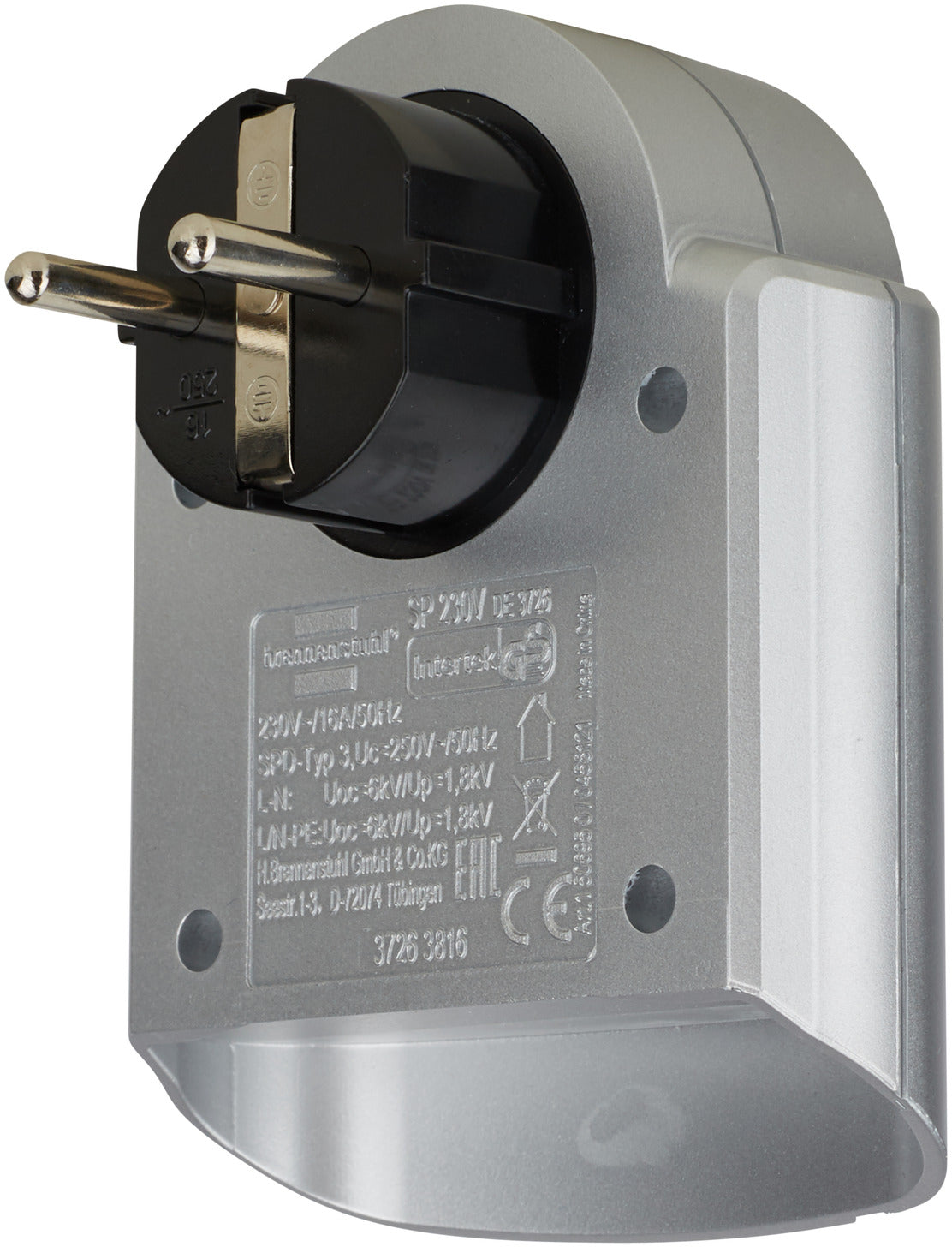 Liigpingekaitse pistikupesasse hall IP20 13,5 kA