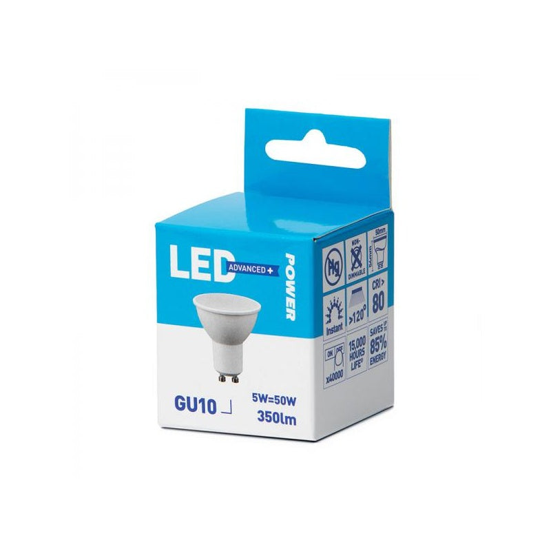 LED lamp GU10 5W 350 lm 3000K 120° valge