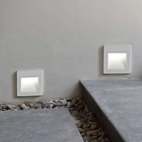 LED valgust trepile seina, 5W 3000K 230V IP65 84x84mm VALGE