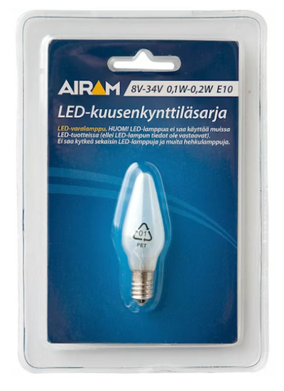 Advendiküünla lamp 3W 34V E10 matt